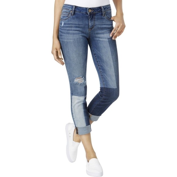 𝅺kut from The Kloth color block distressed jeans - Picture 1 of 7